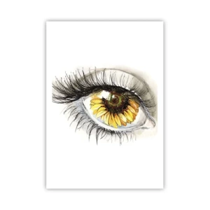 Poster - Een look zo warm als de zomer - 70x100 cm