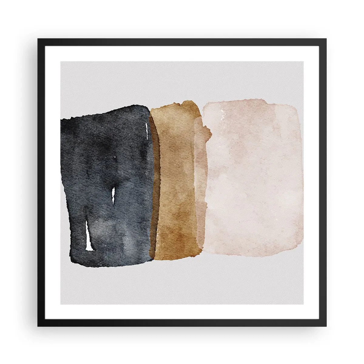 Poster in een zwarte lijst - De samenstelling van de kleuren van de aarde - 60x60 cm
