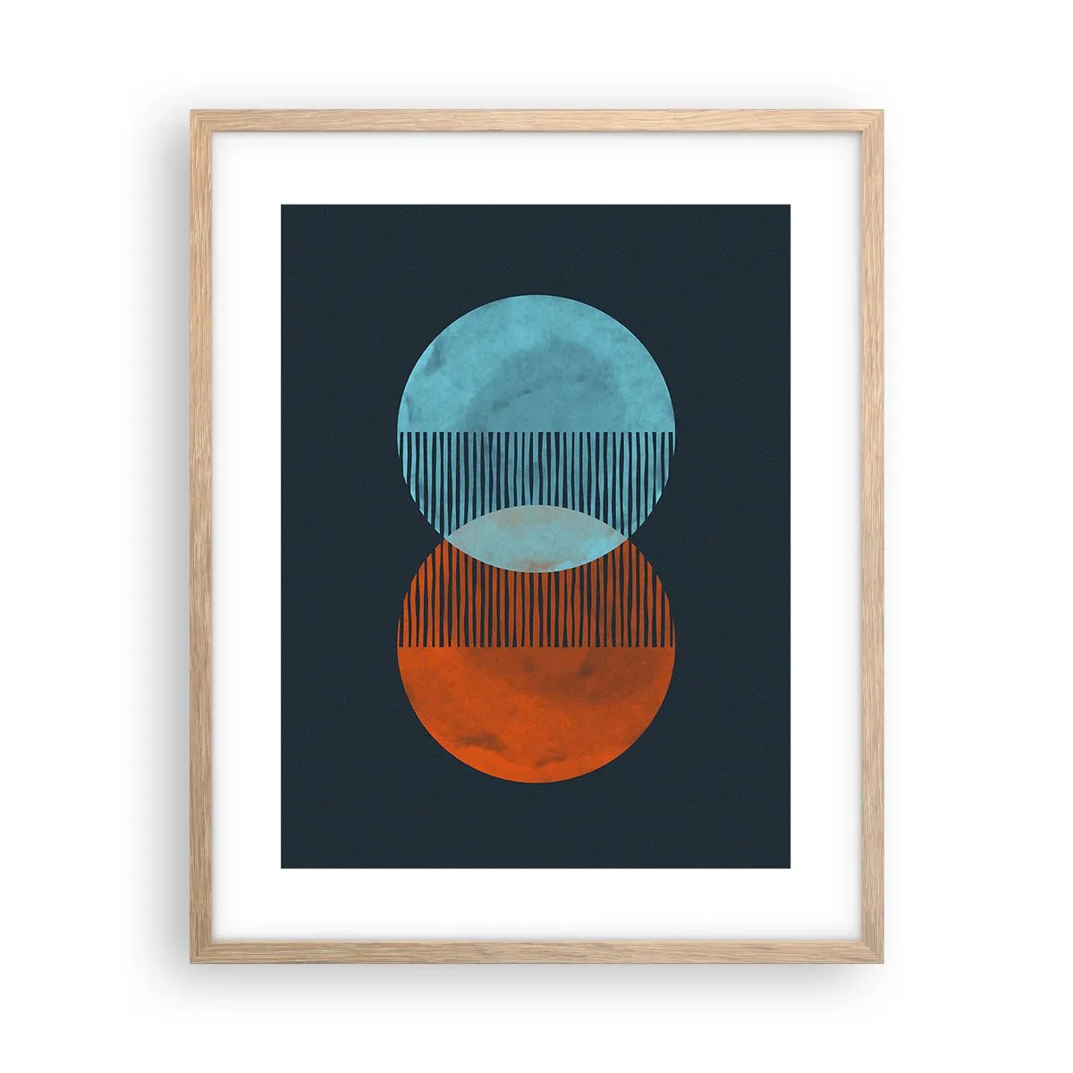 Een poster in een licht eiken lijst - Astronomische fantasie - 40x50 cm