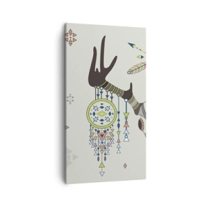 Schilderen op canvas - Trofee van Indiase jager - 45x80 cm