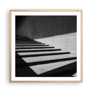 Een poster in een licht eiken lijst - De rauwe schoonheid van het modernisme - 60x60 cm