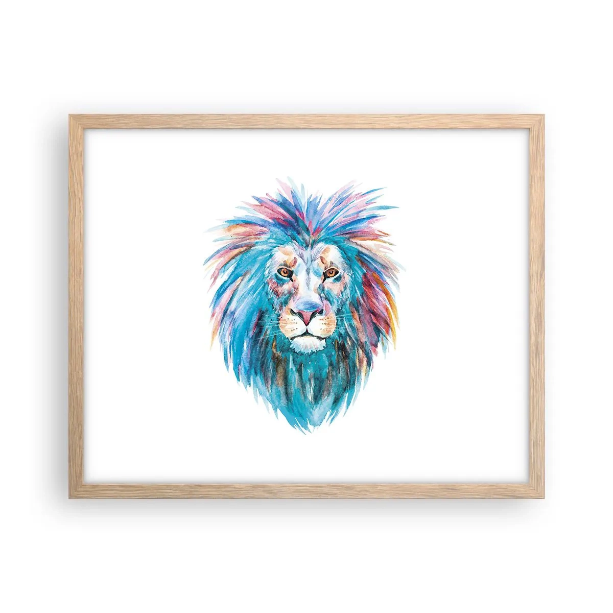 Een poster in een licht eiken lijst - Een opwindende uitstraling - 50x40 cm