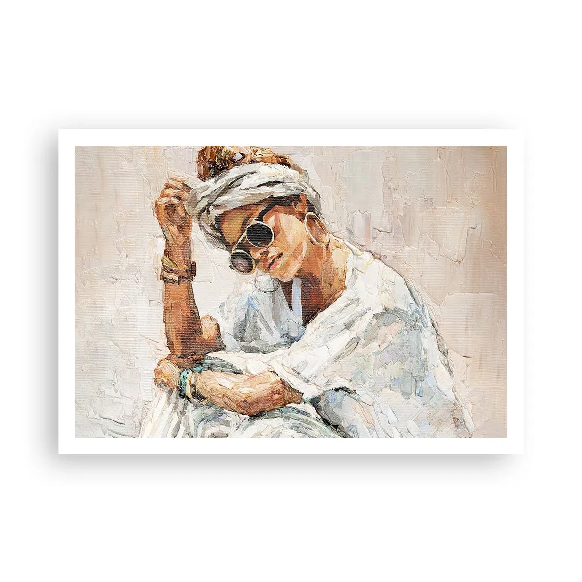 Poster - Portret in de volle zon - 100x70 cm
