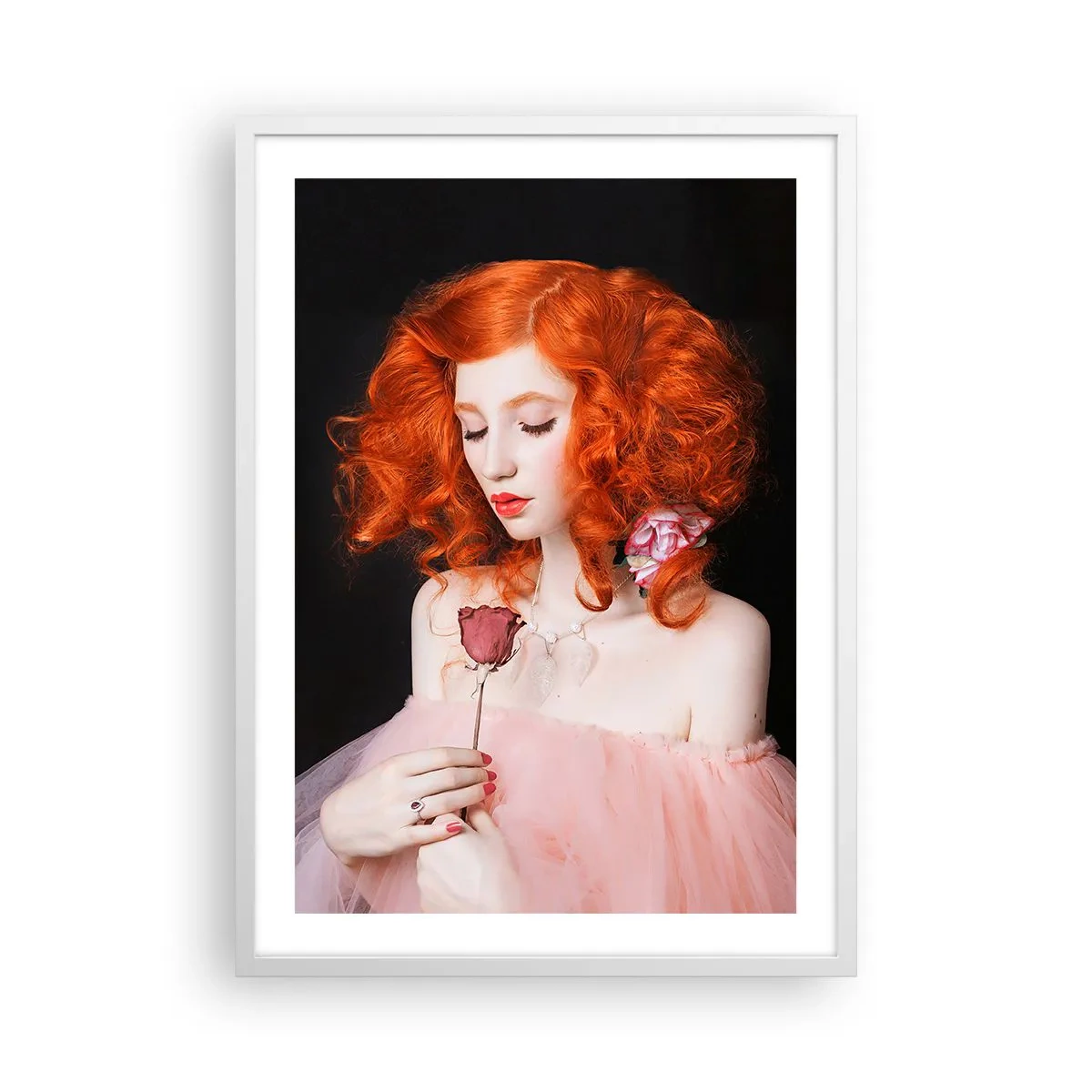 Poster in een witte lijst - In barokstijl - 50x70 cm