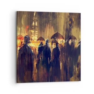 Schilderen op canvas - Volgelingen van de regen - 70x70 cm
