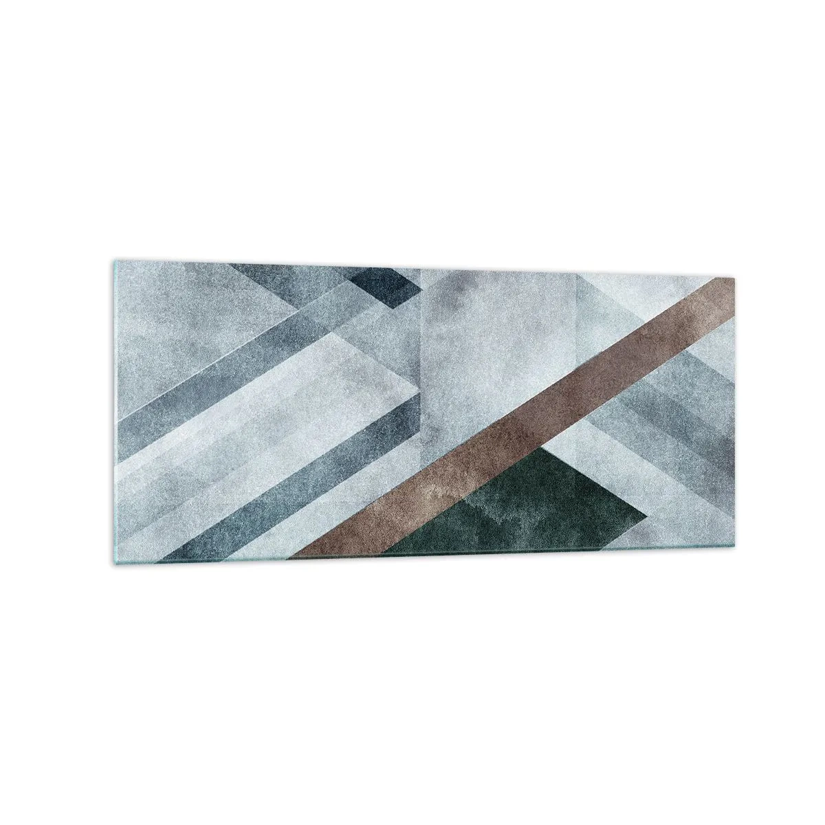 Schilderen op glas - Verfijnde elegantie van geometrie - 120x50 cm