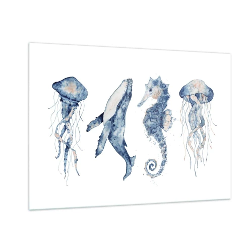Schilderen op glas - Zee wonderen - 100x70 cm