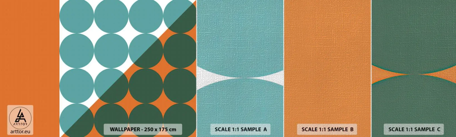 Fotobehang Monster Premium Canvas - Omhoog en diagonaal - Abstractie, Deel, Grafisch - 100x30 cm