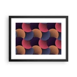 Poster in een zwarte lijst - In een cirkelvormig ritme - 40x30 cm