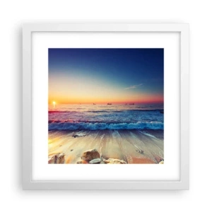 Poster in een witte lijst - Hoe zit het met de horizon? - 30x30 cm