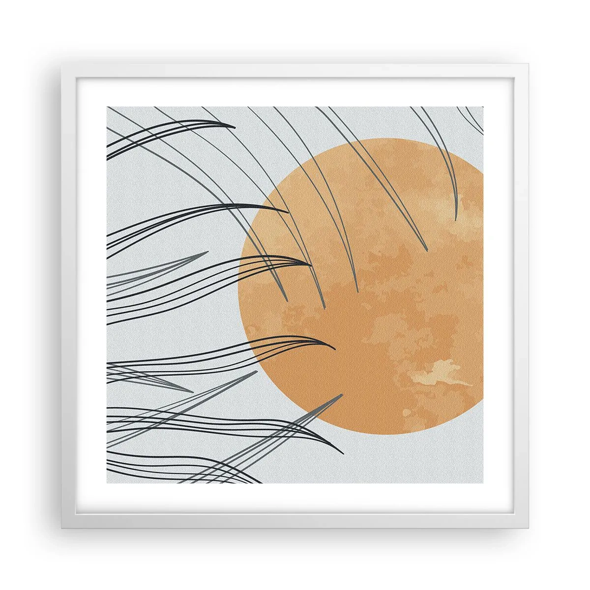 Poster in een witte lijst - Altijd naar de zon - 50x50 cm