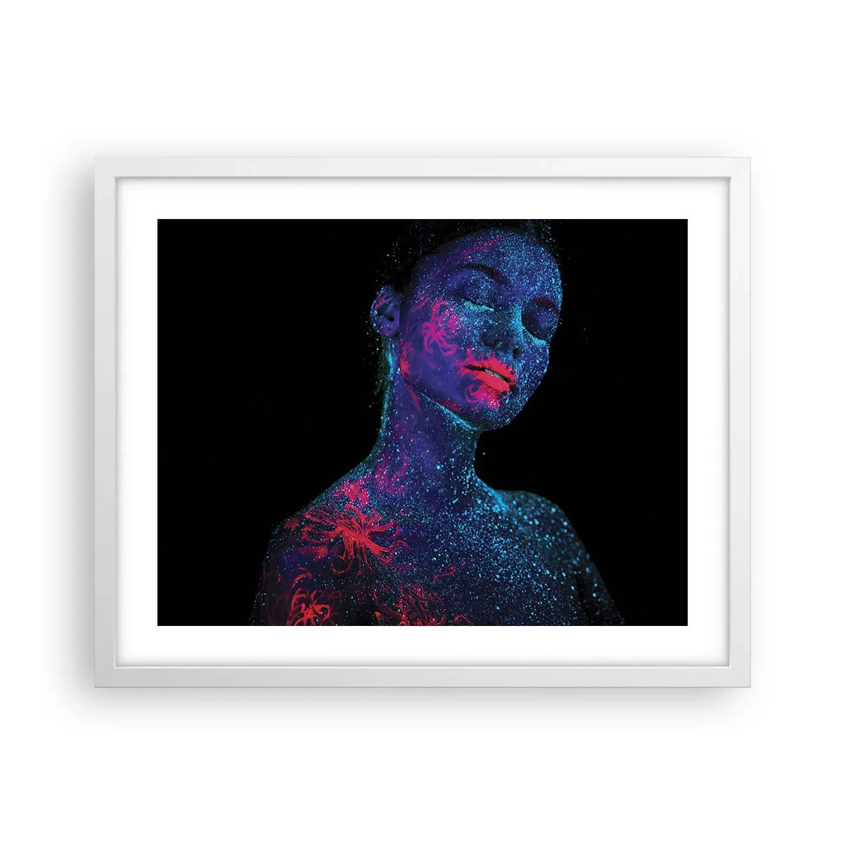 Poster in een witte lijst - in sterrenstof - 50x40 cm