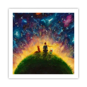 Poster - Liefde en vriendschap - de hele wereld - 60x60 cm