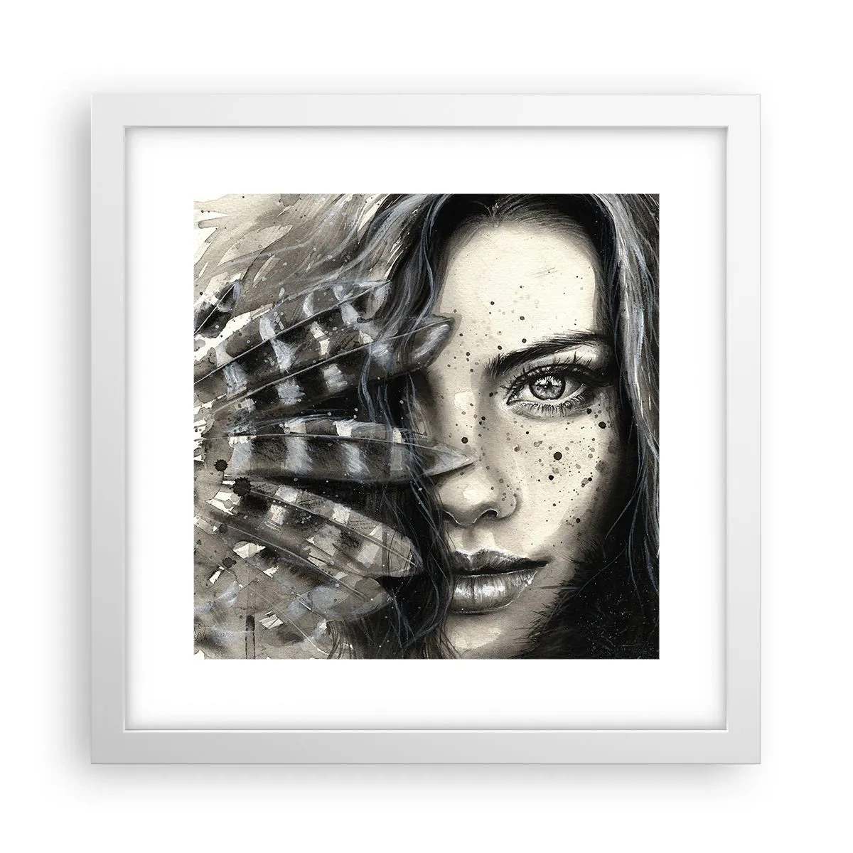 Poster in een witte lijst - Wilde schoonheid - 30x30 cm