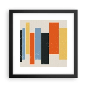 Poster in een zwarte lijst - Muzieknotatie - 30x30 cm
