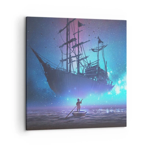 Schilderen op canvas - Ontmoeting met de mythe van de zee - 50x50 cm