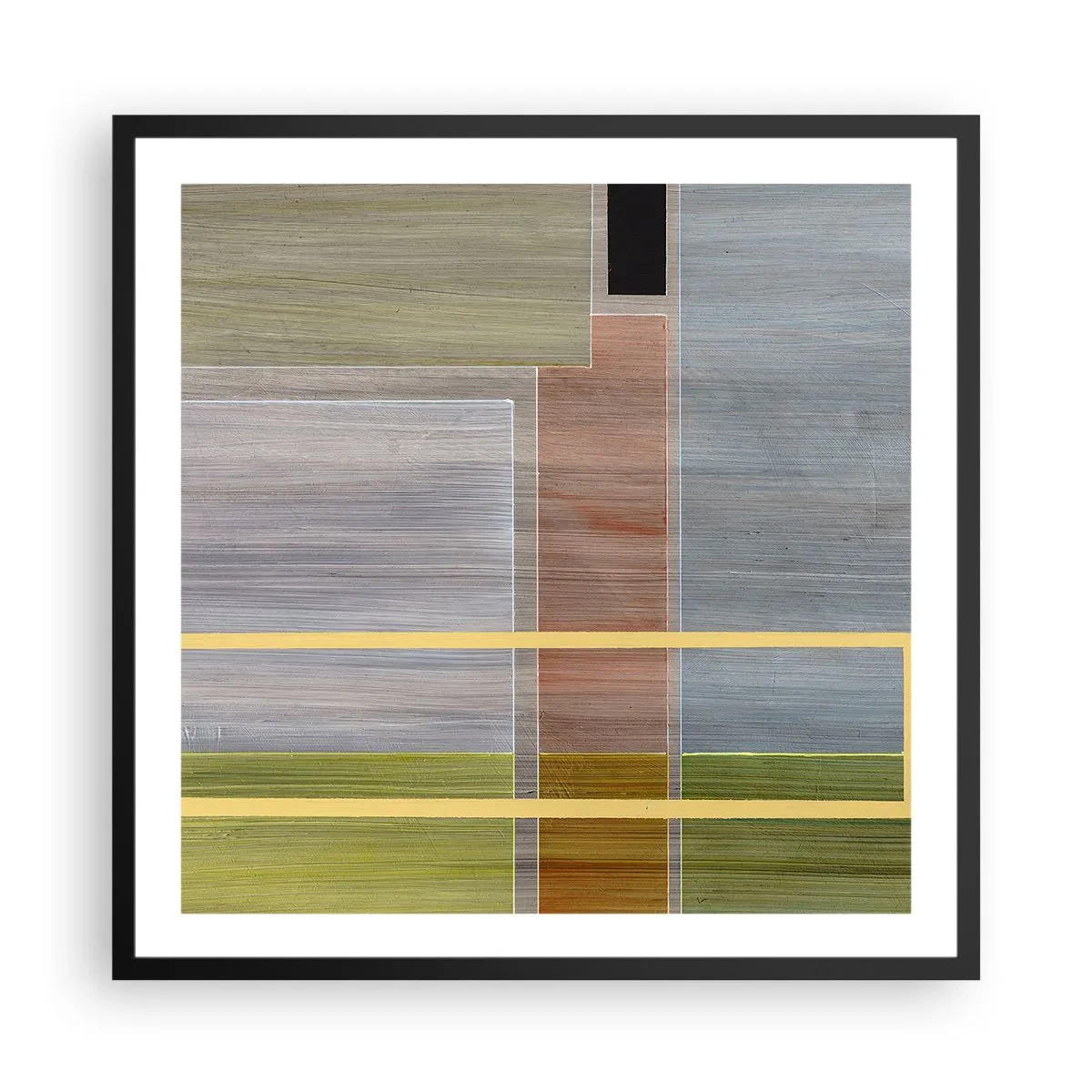 Poster in een zwarte lijst - Eenvoudig en rustig - 60x60 cm