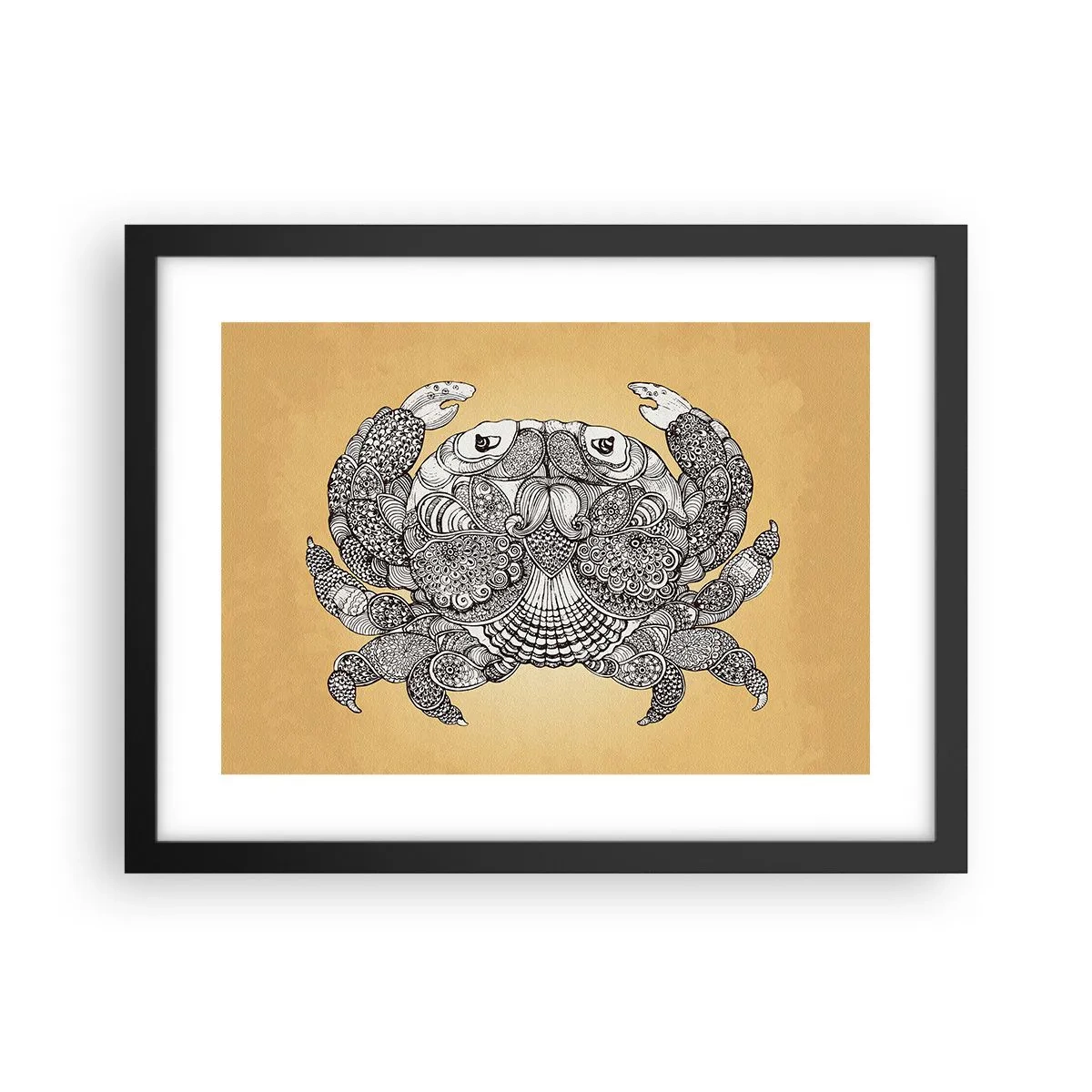 Poster in een zwarte lijst - Verhalen van meneer Krabs - 40x30 cm