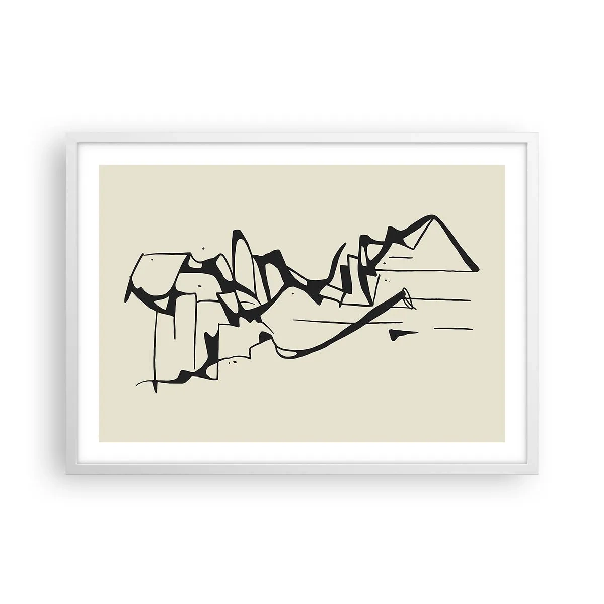 Poster in een witte lijst - Misschien een landschap - 70x50 cm