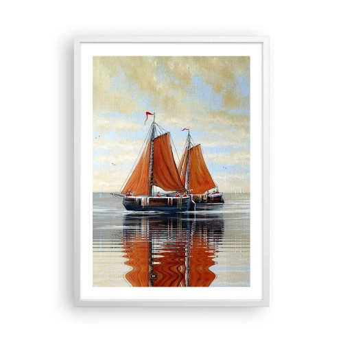 Poster in een witte lijst - Hé, zeil, matroos... - 50x70 cm