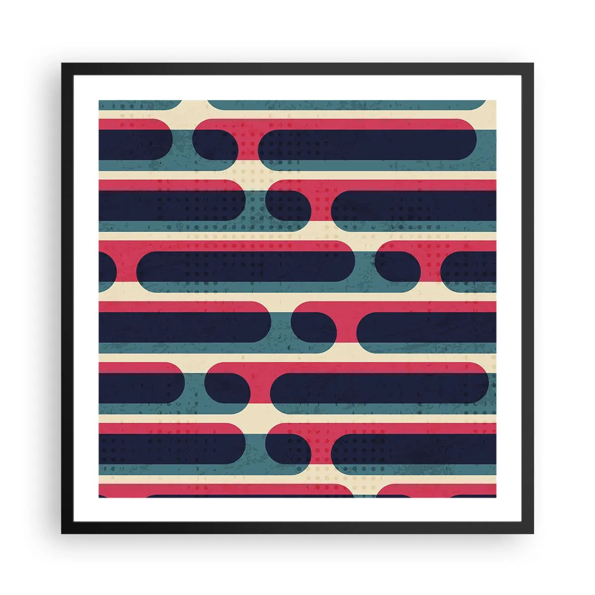 Poster in een zwarte lijst - In de diepte en vooruit - 60x60 cm