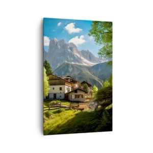 Schilderen op canvas - Alpine idylle - 80x120 cm