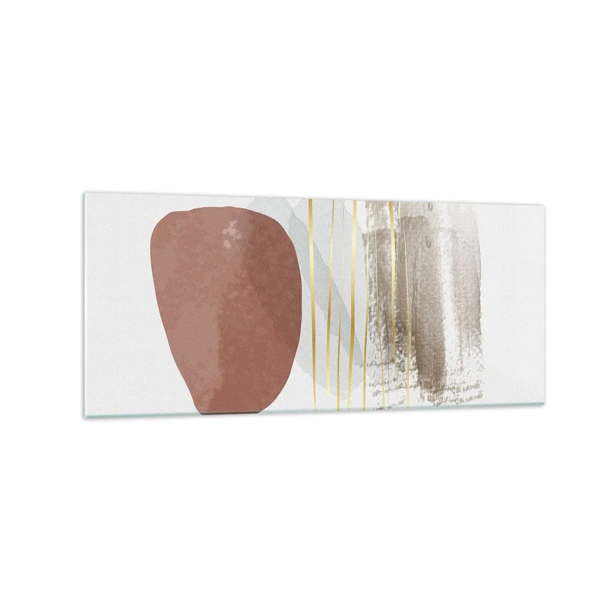 Schilderen op glas - Abstracte zuilengalerij - 120x50 cm