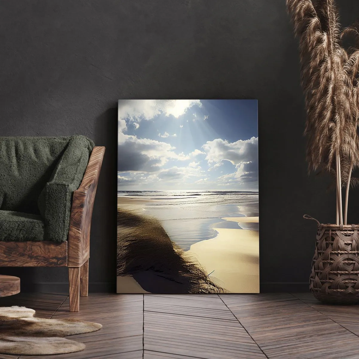 Schilderen op canvas - Strand, wild strand - 70x100 cm