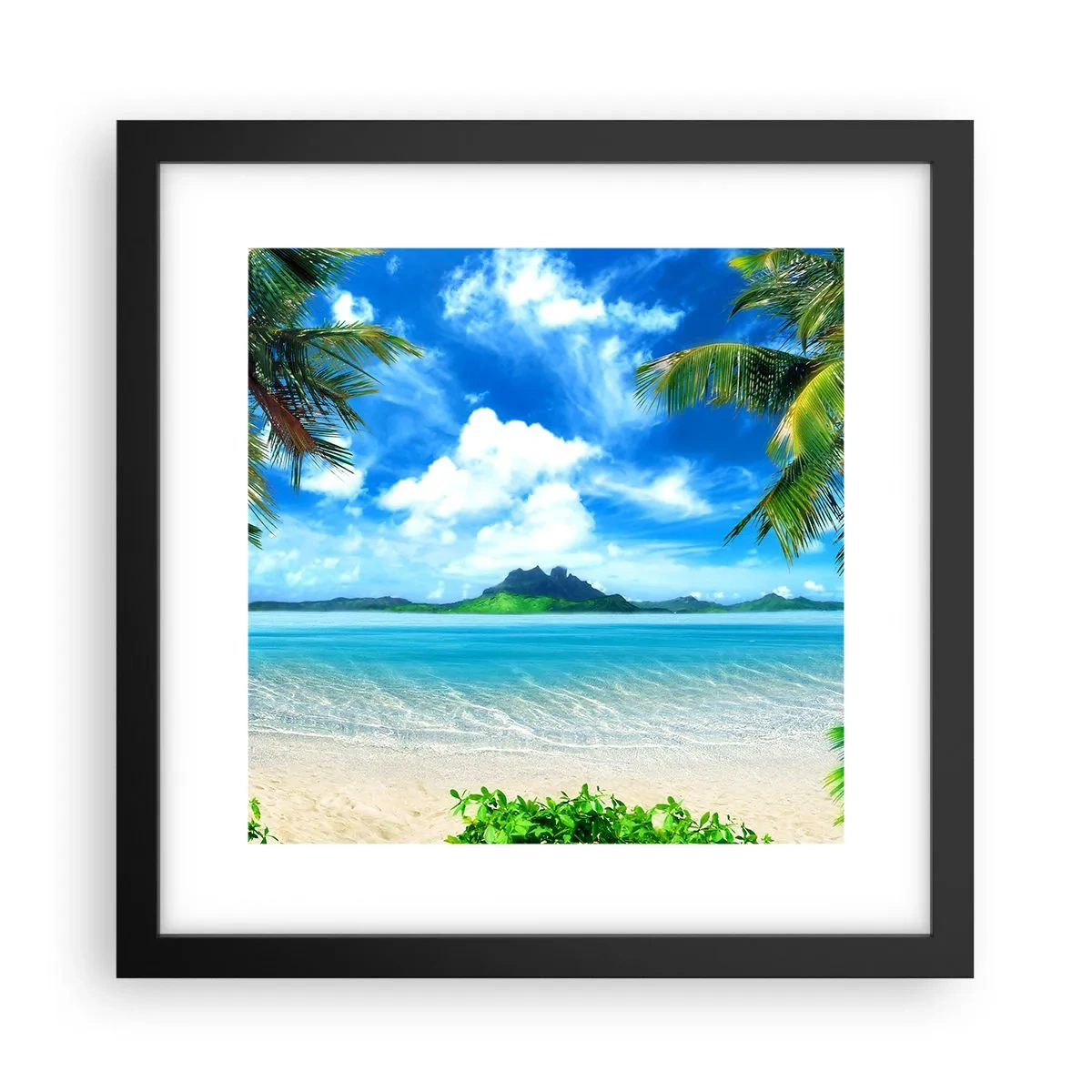 Poster in een zwarte lijst - Het azuur van de tropen - 30x30 cm