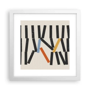 Poster in een witte lijst - Domino – compositie - 30x30 cm