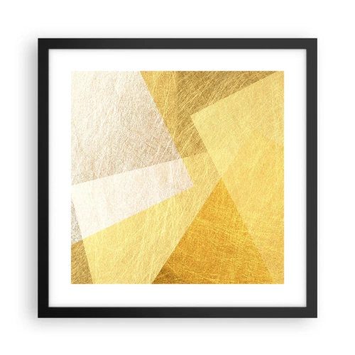 Poster in een zwarte lijst - Geometrie weer - 40x40 cm
