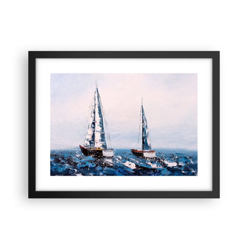 Poster in een zwarte lijst - Broederschap van de wind - 40x30 cm