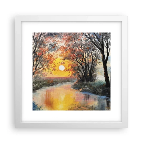 Poster in een witte lijst - Herfst vibes - 30x30 cm
