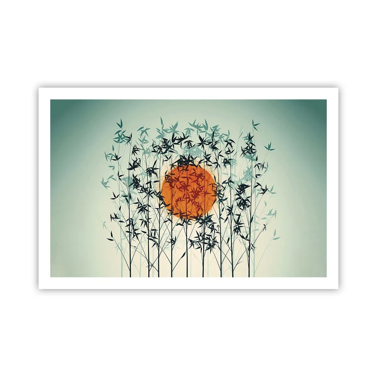 Poster - Japanse zon - 91x61 cm