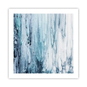 Poster - Blauwe ijspegels - 50x50 cm