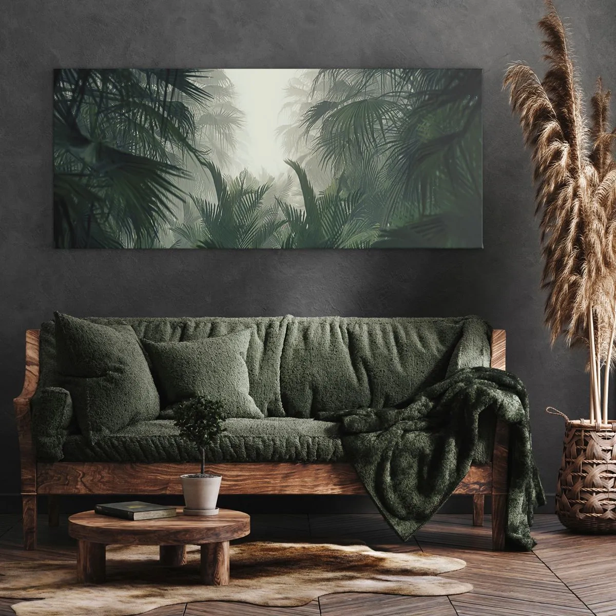 Schilderen op canvas - Tropisch mysterie - 100x40 cm