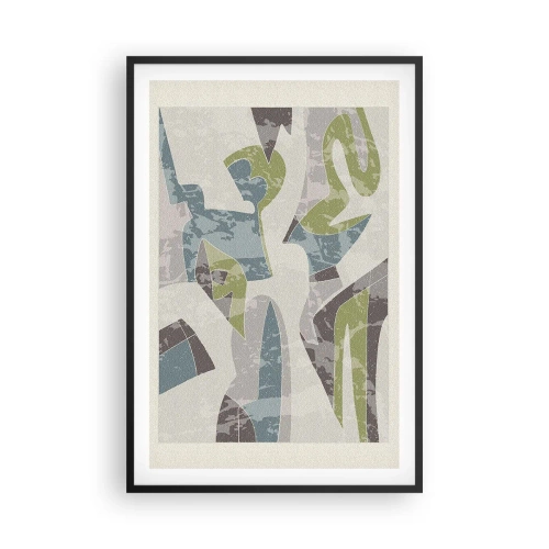 Poster in een zwarte lijst - Compositie achter het glas - 61x91 cm