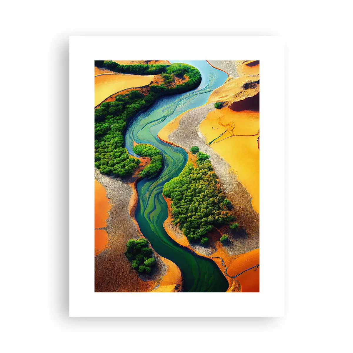 Poster - Levengevende rivier - 30x40 cm