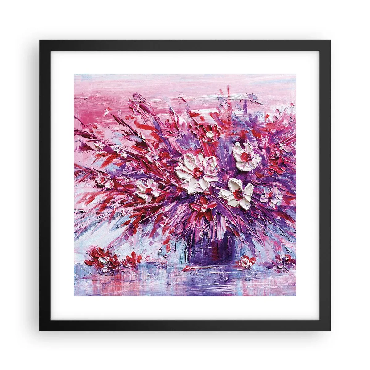 Poster in een zwarte lijst - Onschuld en passie - 40x40 cm