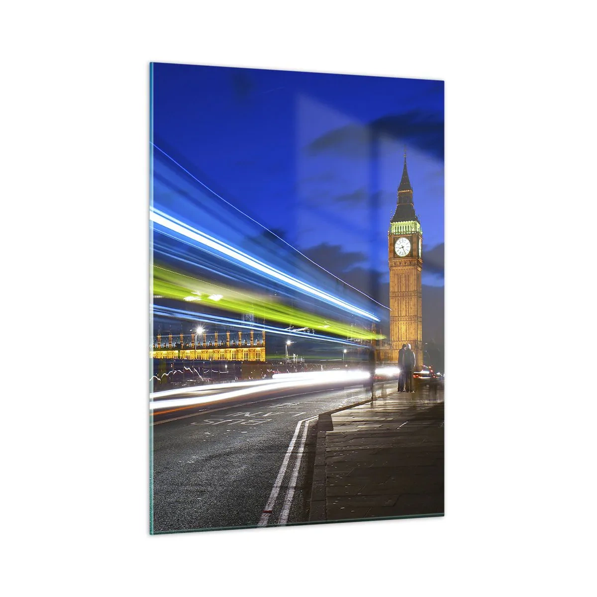 Schilderen op glas - Onder toeziend oog van Big Ben - 50x70 cm