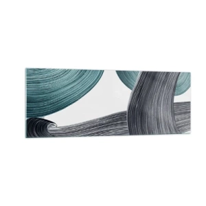 Schilderen op glas - Smaragdgroene en zwarte paden - 140x50 cm