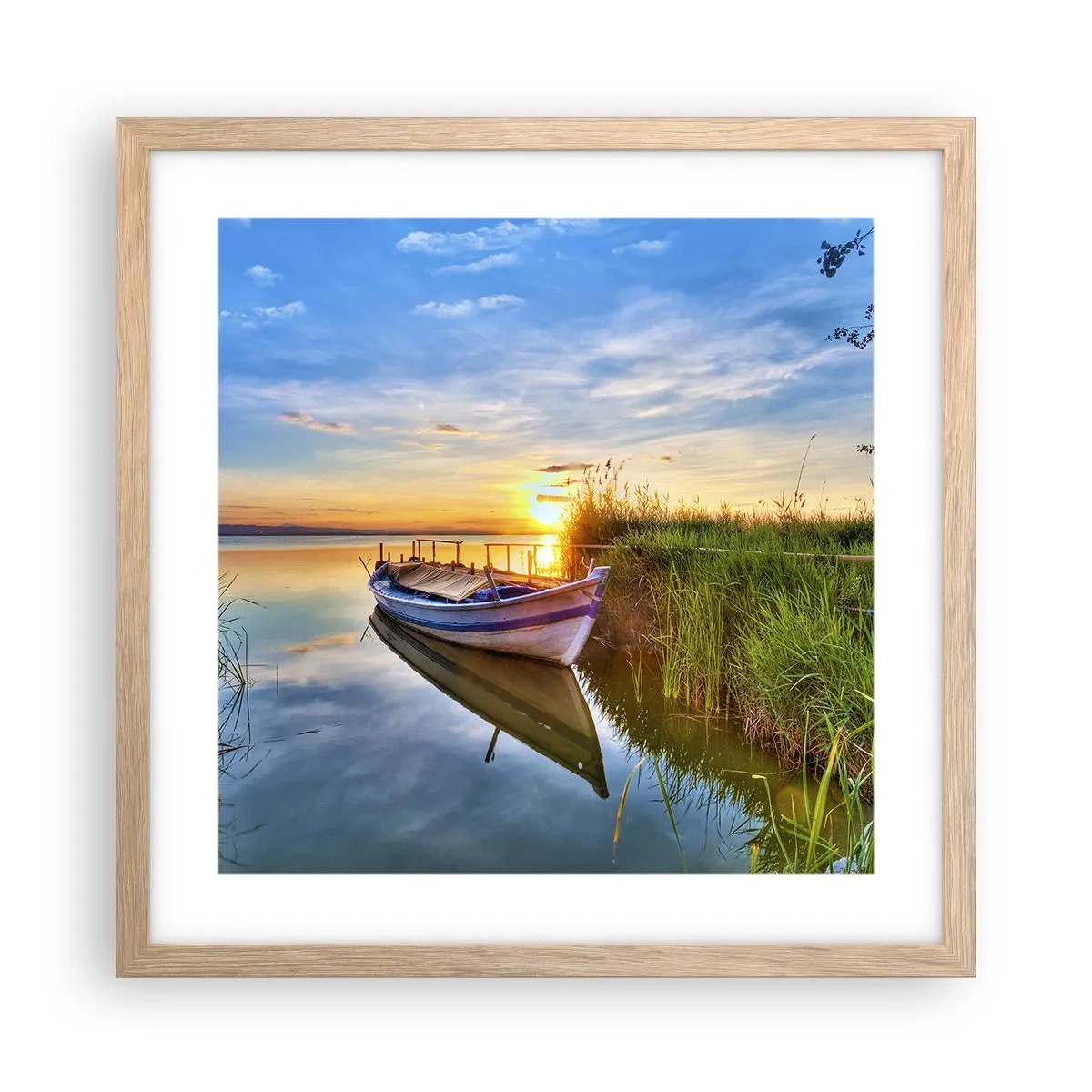 Een poster in een licht eiken lijst - Baai van vervulde dromen - 40x40 cm