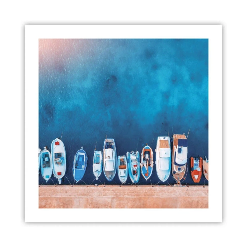 Poster - In één rij - 50x50 cm