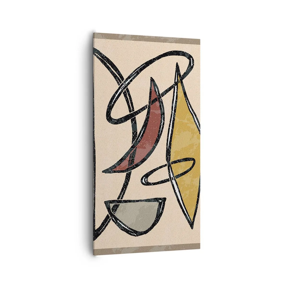 Schilderen op canvas - Compositie – bogen en ovalen - 65x120 cm