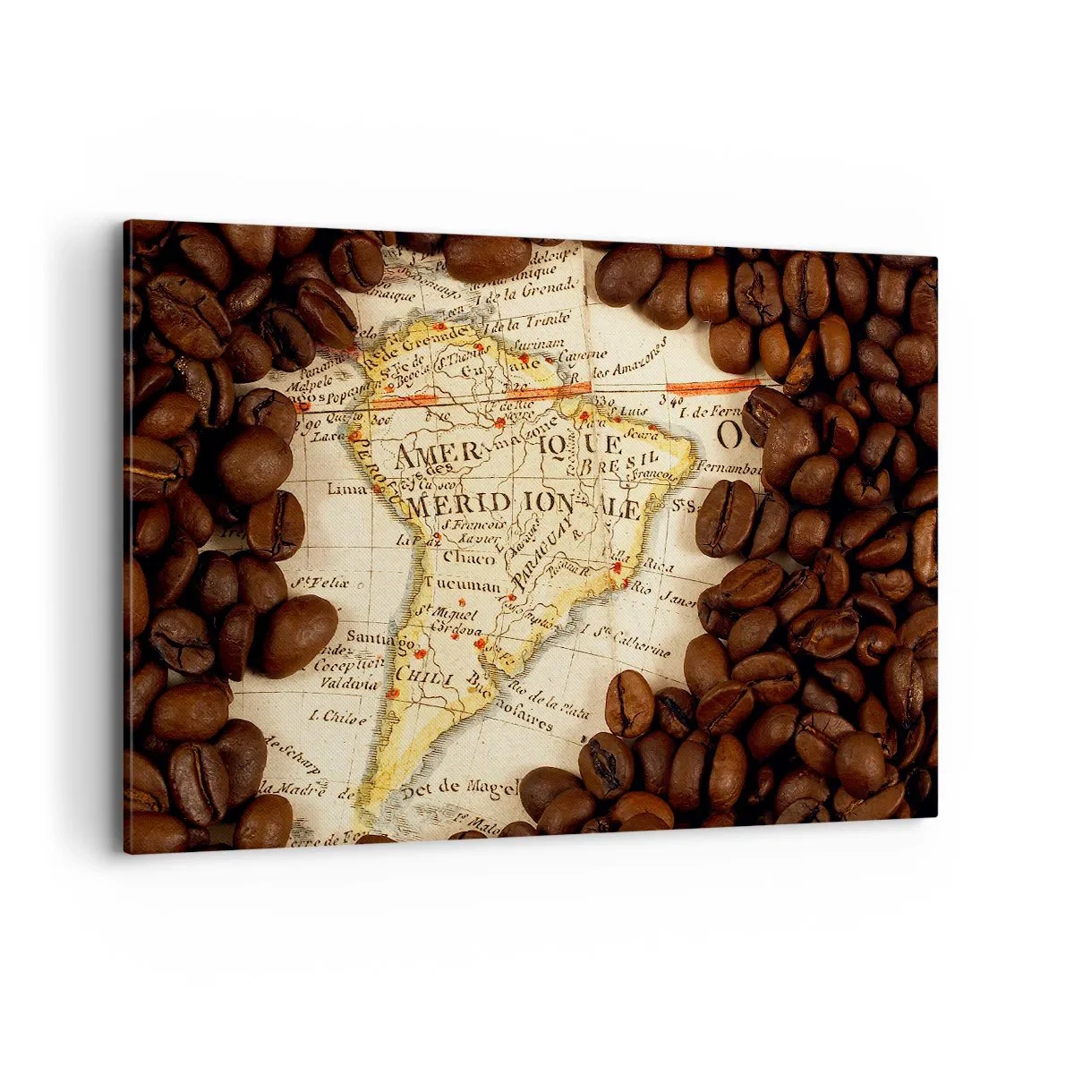 Schilderen op canvas - Waar komt de beste koffie vandaan? - 120x80 cm