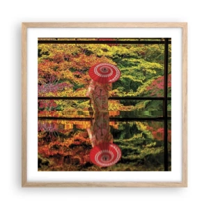 Een poster in een licht eiken lijst - In de tempel van de natuur - 50x50 cm