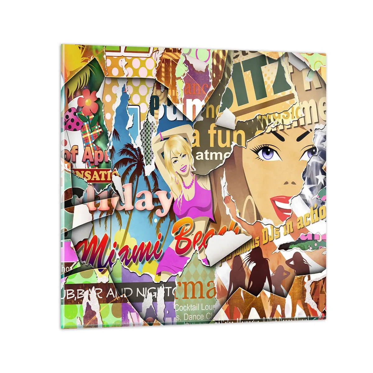 Schilderen op glas - Zomerse flashbacks - 40x40 cm