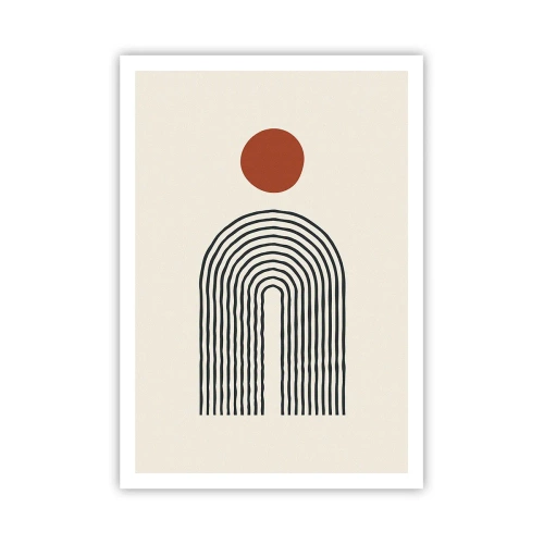 Poster - Magnetisme van vormen en kleuren - 70x100 cm