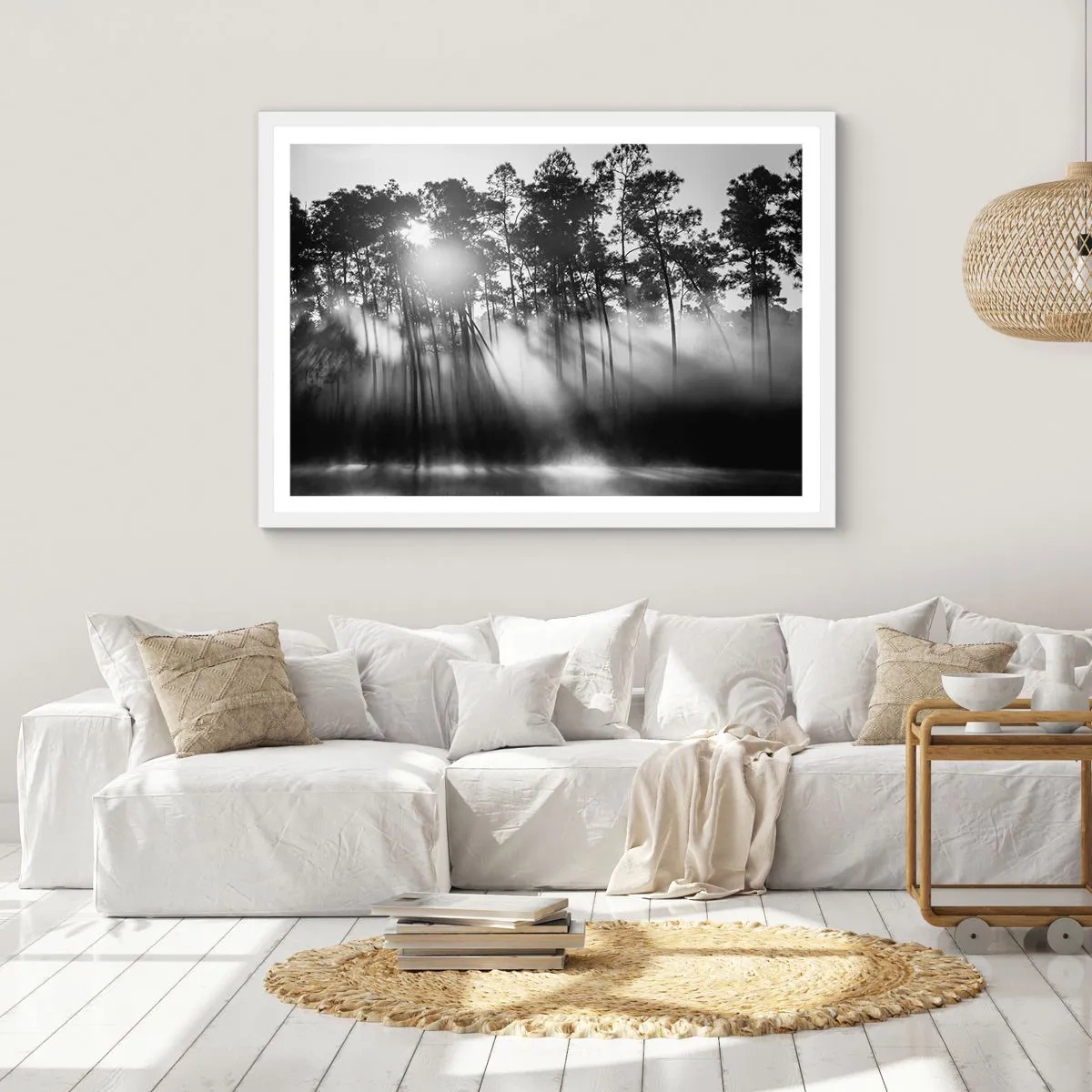Poster in een witte lijst - Niet te stoppen zon - 40x30 cm