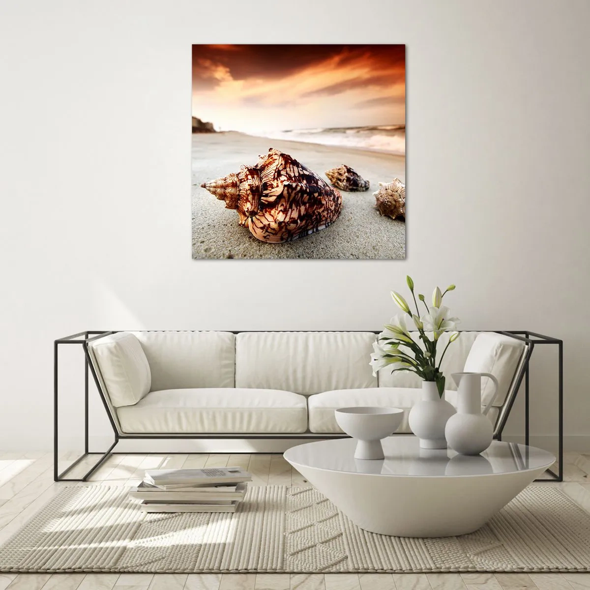 Schilderen op glas - Outcasts van golven - 70x70 cm